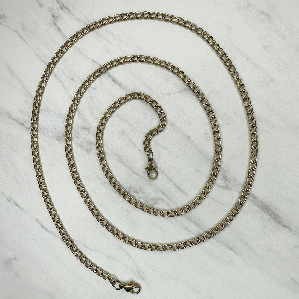 Gold Tone Chain Link Purse Bag Replacement Strap ✨